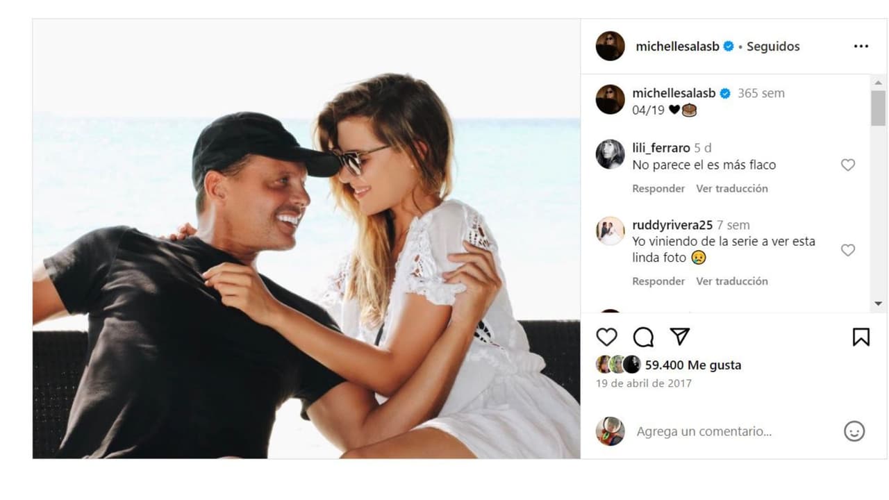 Con esta foto Michelle Salas celebró a su papá en 2017.