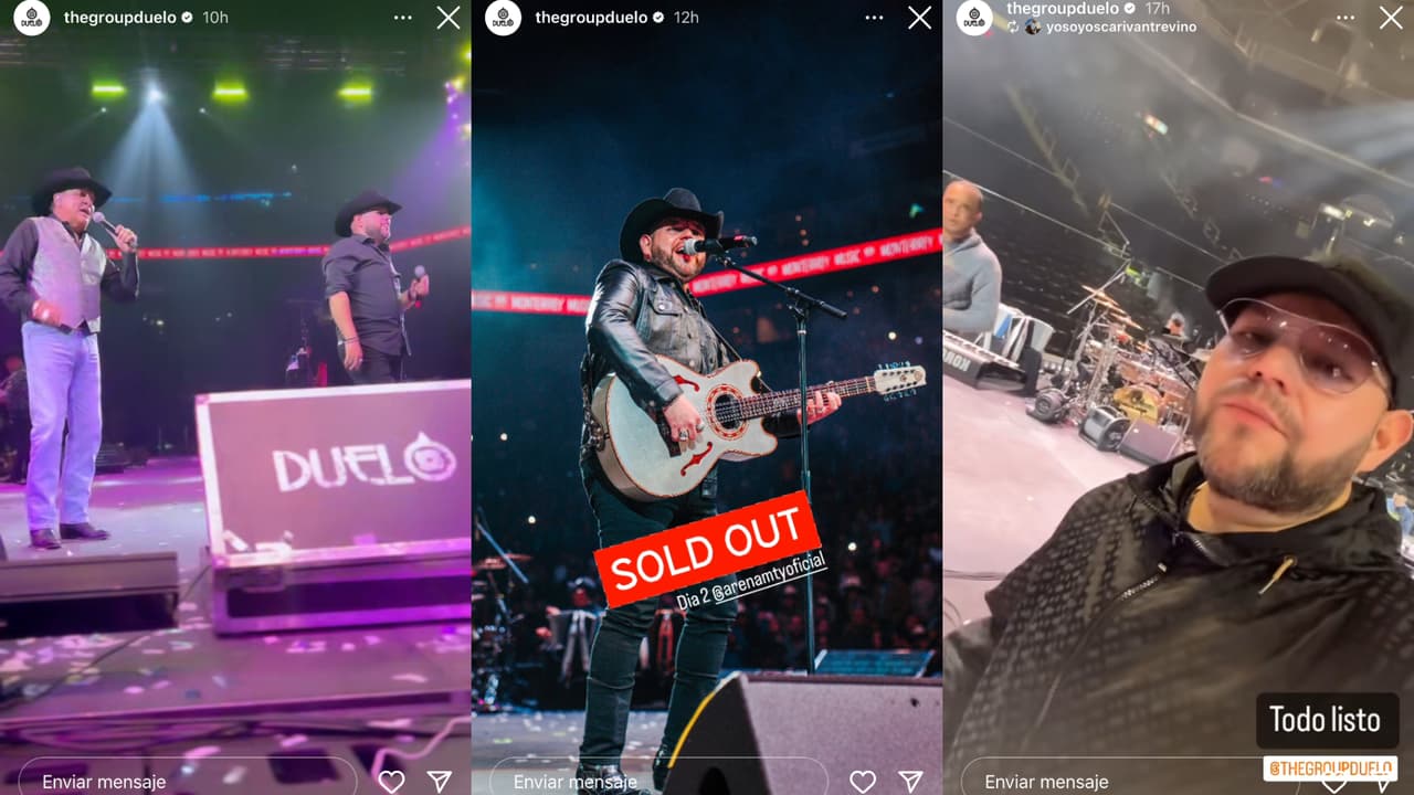 Duelo dio un concierto en la Arena Monterrey de México horas antes del accidente que sufrieron rumbo a San Antonio, Texas.