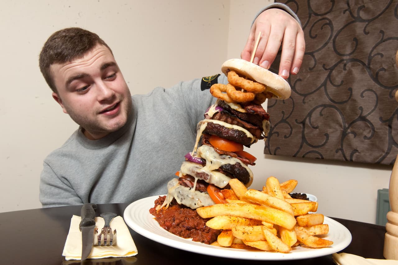 El cliente inglés estaba muy seguro de poder terminársela.