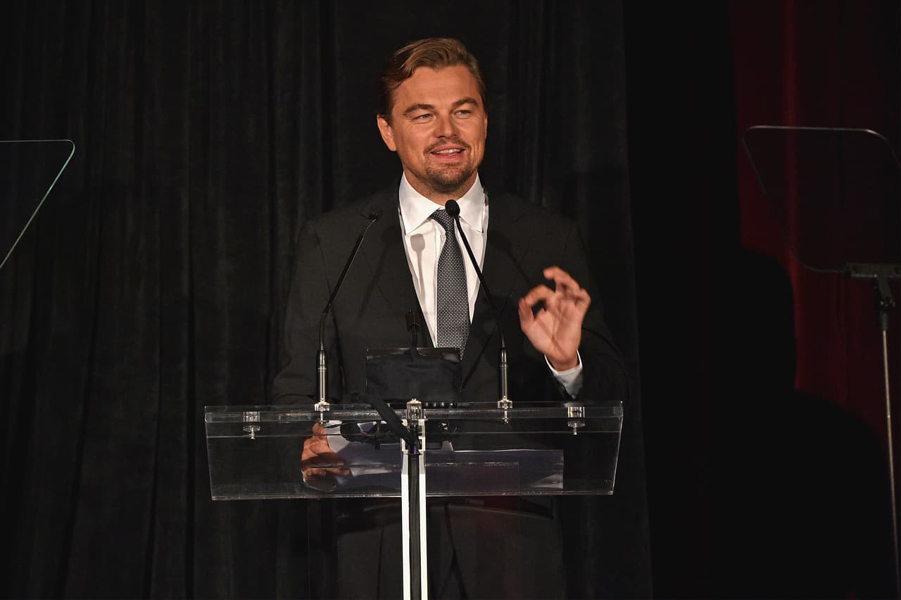 Más fotos de Leonardo DiCaprio en el evento.