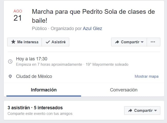 Sola estuvo nominado a los premios MTV Miaw 2017 y su falta de gracia para bailar ha hecho que convoquen una marcha en su honor.