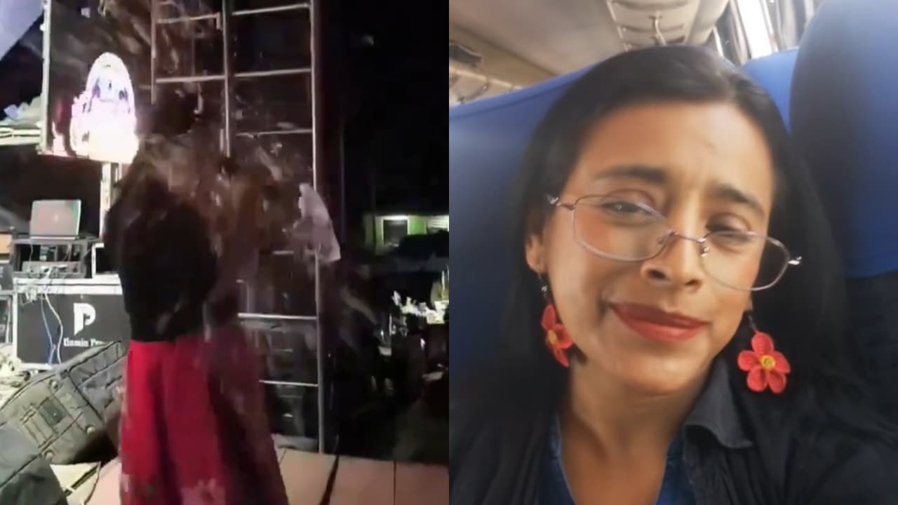 Cantante peruana recibe botellazo en la cara