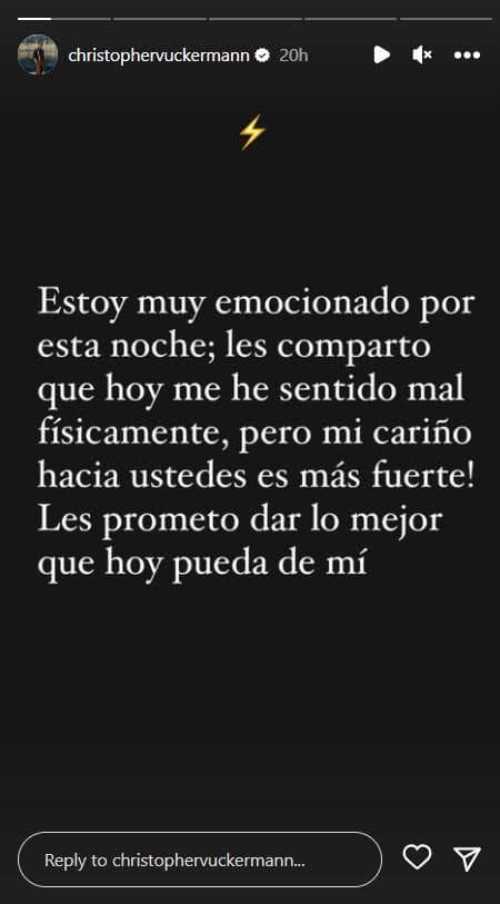 Christopher Uckermann revela problemas de salud en Soy Rebelde Tour.