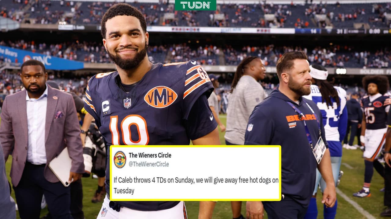 Touchdowns y hot dogs: la receta de Caleb Williams para encender a los Bears