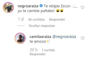 Con un "te amo", Camila Araiza reaccionó al comentario del también conductor de 'Miembros al aire'. 
<br>
