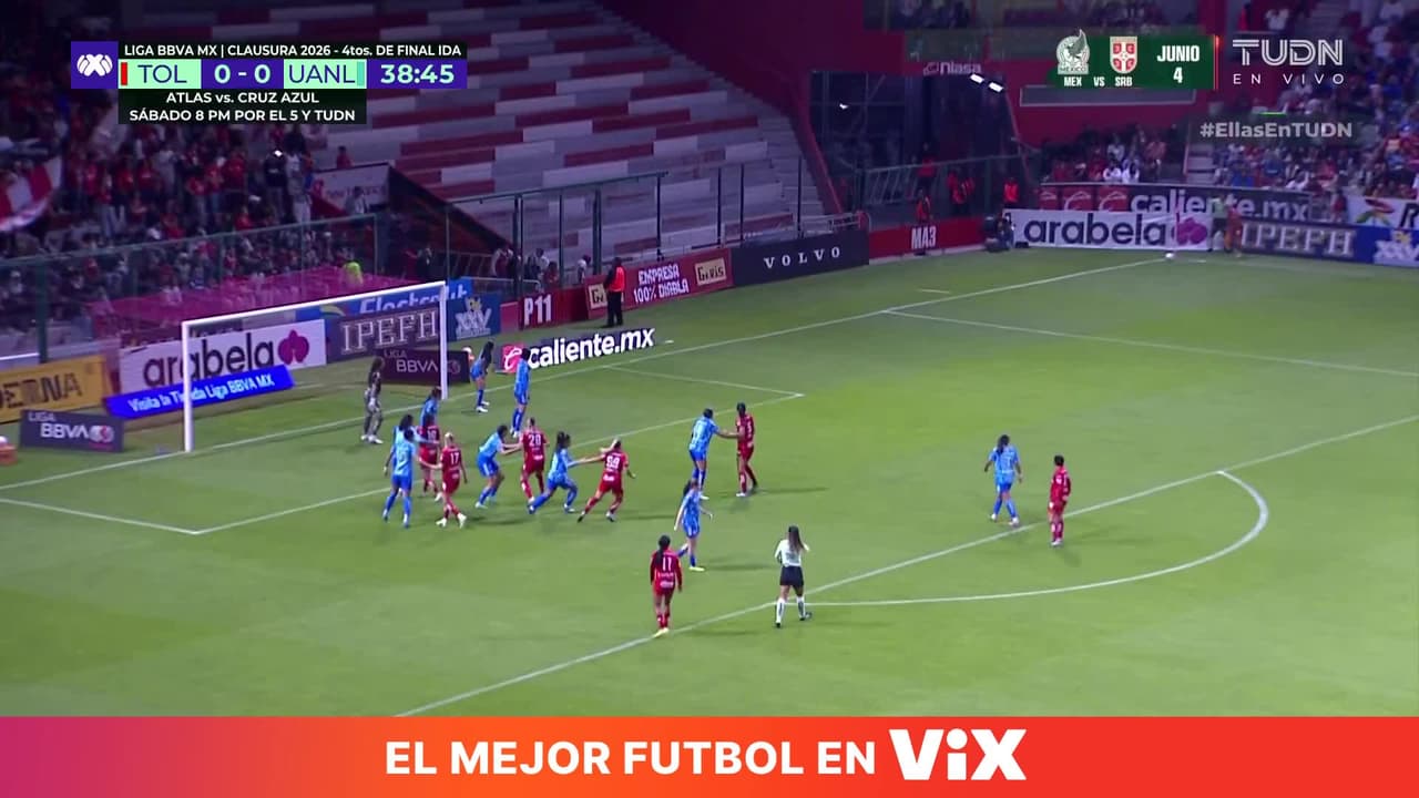Otra vez Ceci Santiago le dice que no a Toluca y ahora le detiene su remate a Amandine Henry