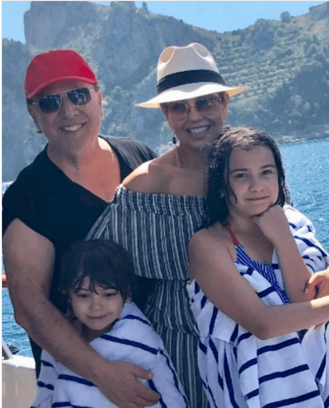 Thalía, Tommy Mottola, Sabrina y Matthew Alejandro