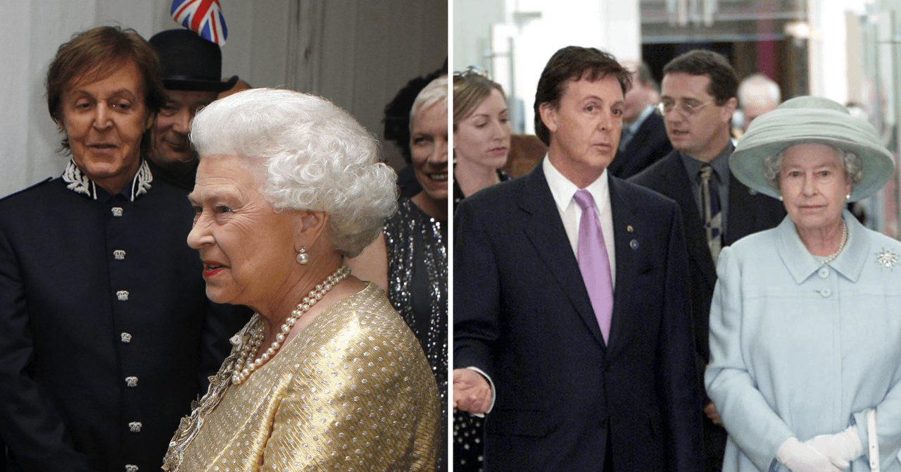 Reina Isabel II y Paul McCartney