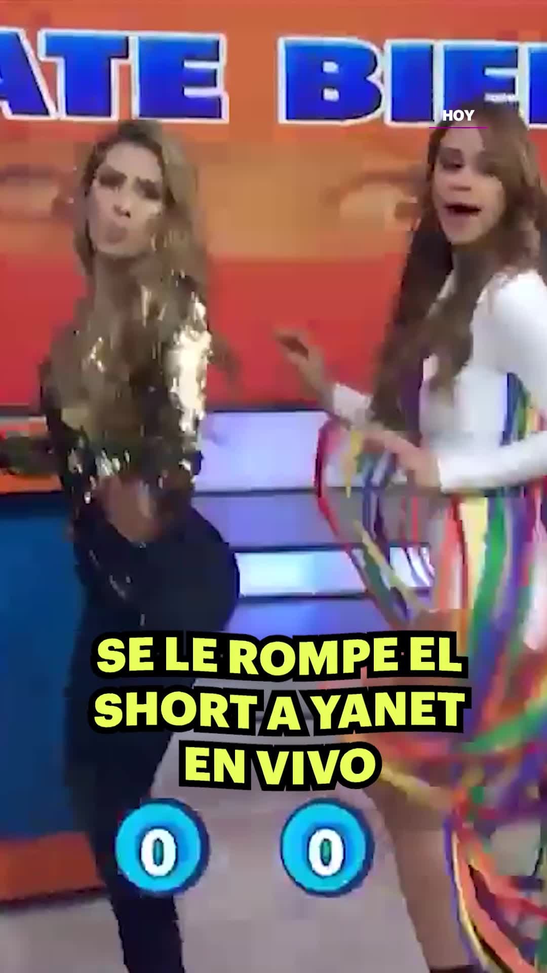 Se le rompe el short a YANET en vivo