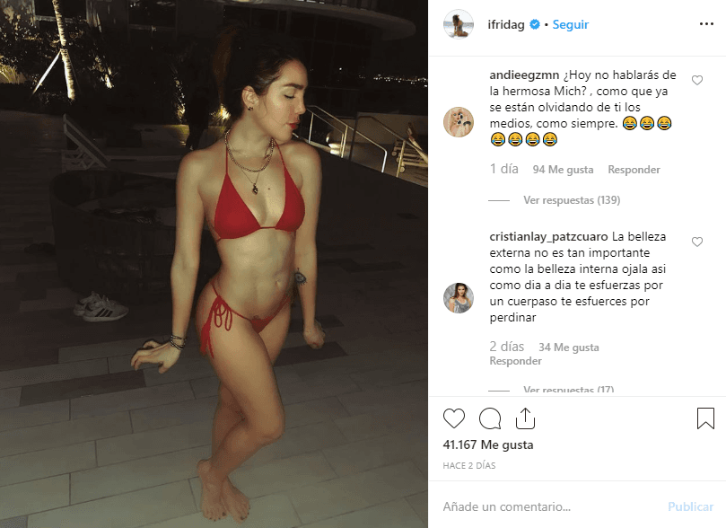 Frida Sofía publicó una imagen en bikini con el mensaje "Deja de disculparte por tener sentimientos, sé emocionalmente estable cuando estés muerto".