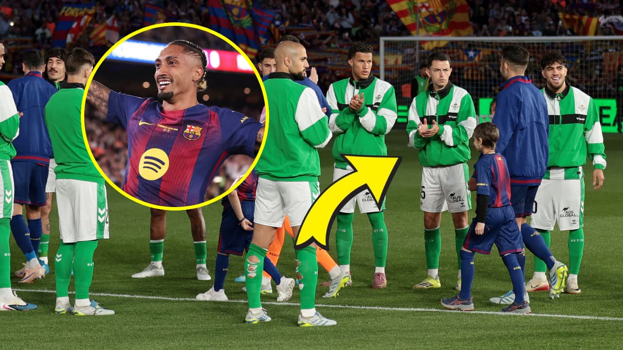 Álvaro Fidalgo hace pasillo de campeón al Barcelona en derrota del Betis