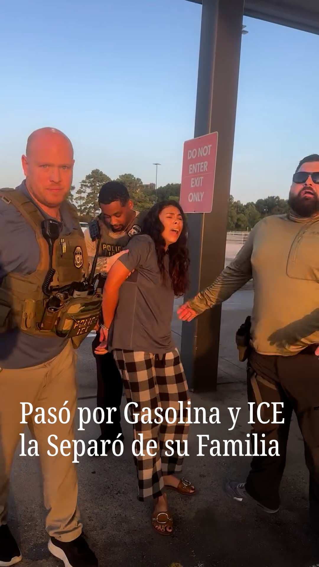 Pasó por gasolina y ICE la separó de su familia