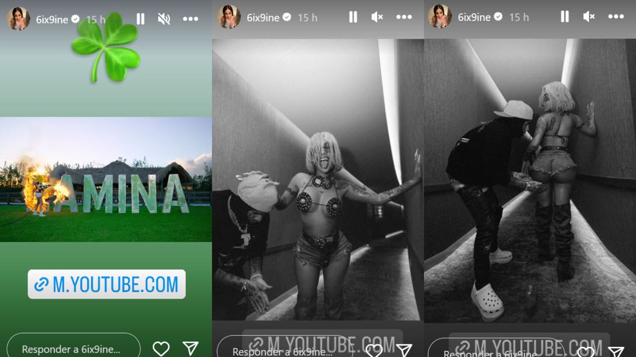 Tekashi aparece en el nuevo video de Yailin y compartió algunas imágenes de su participación.