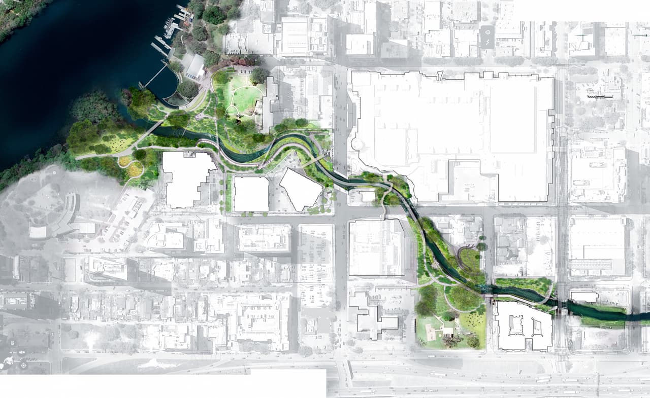 La construcción comienza este octubre en The Confluence, lo que representa el próximo paso para completar todo el sistema de parques de 1.5 millas que conectará la calle 15th con el lago Lady Bird.