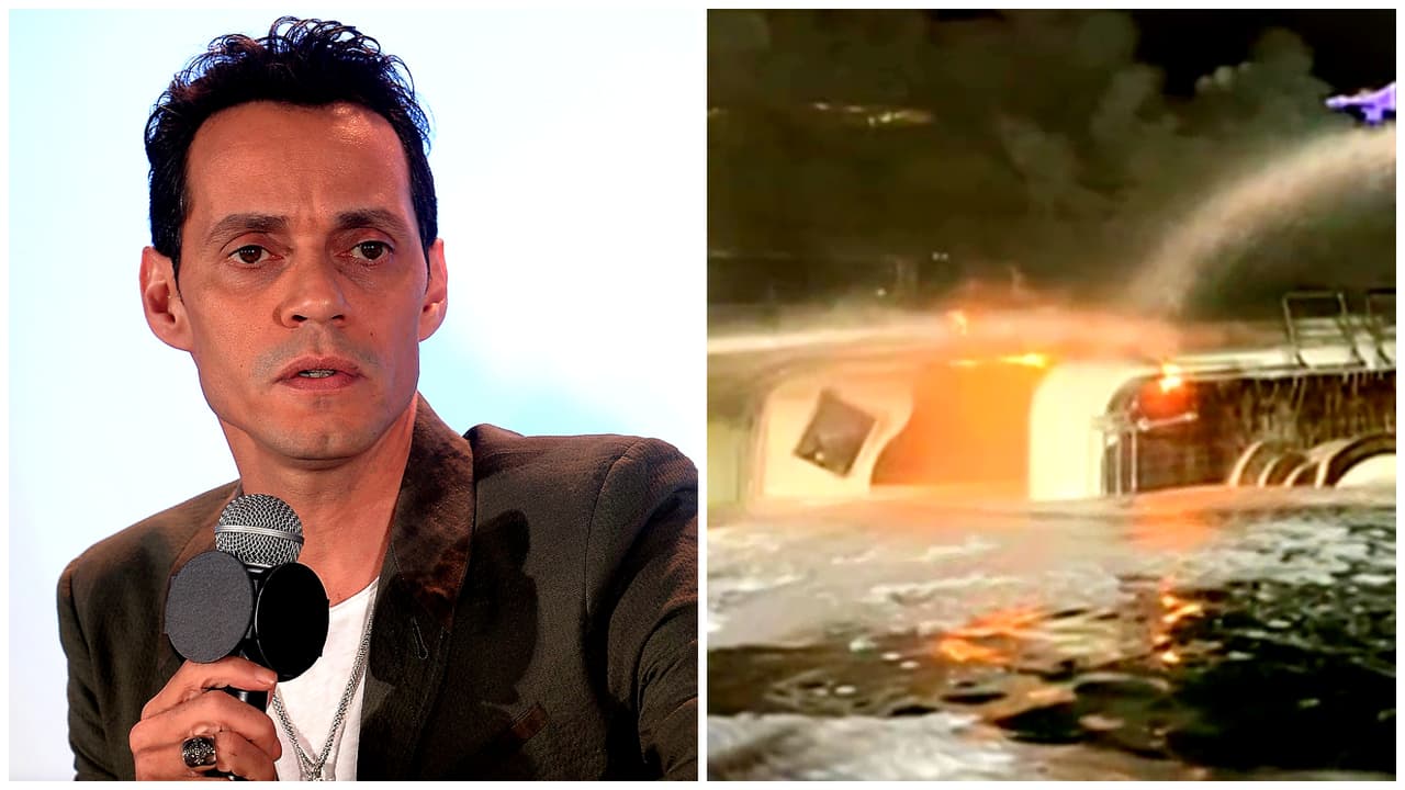 Detalles del voraz incendio que consumió el lujoso yate de Marc Anthony en Miami