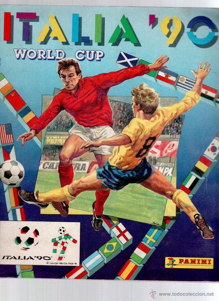 Italia 90 significó otro pasó grande para los coleccionistas. Las estampas fueron diseñadas con más información como fecha de nacimiento, peso y estatura de los jugadores.