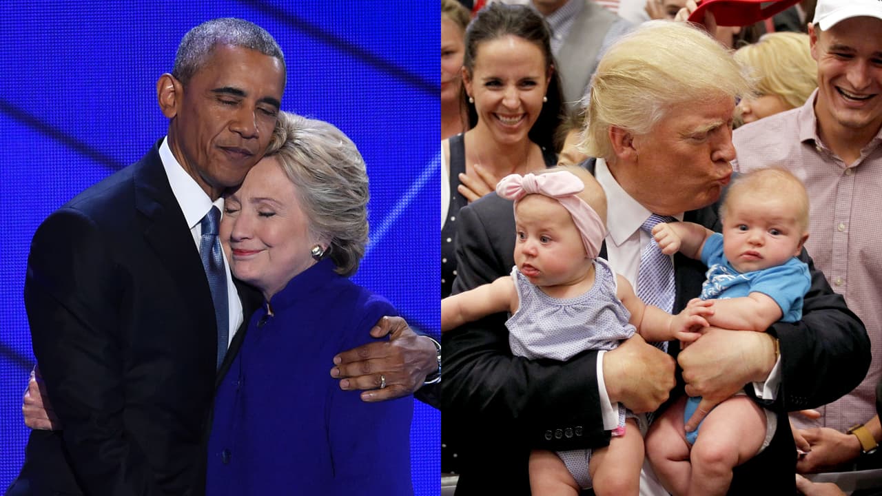 Besos, abrazos y multitudes cercanas: las campañas presidenciales en EEUU antes de que llegara el coronavirus (fotos)