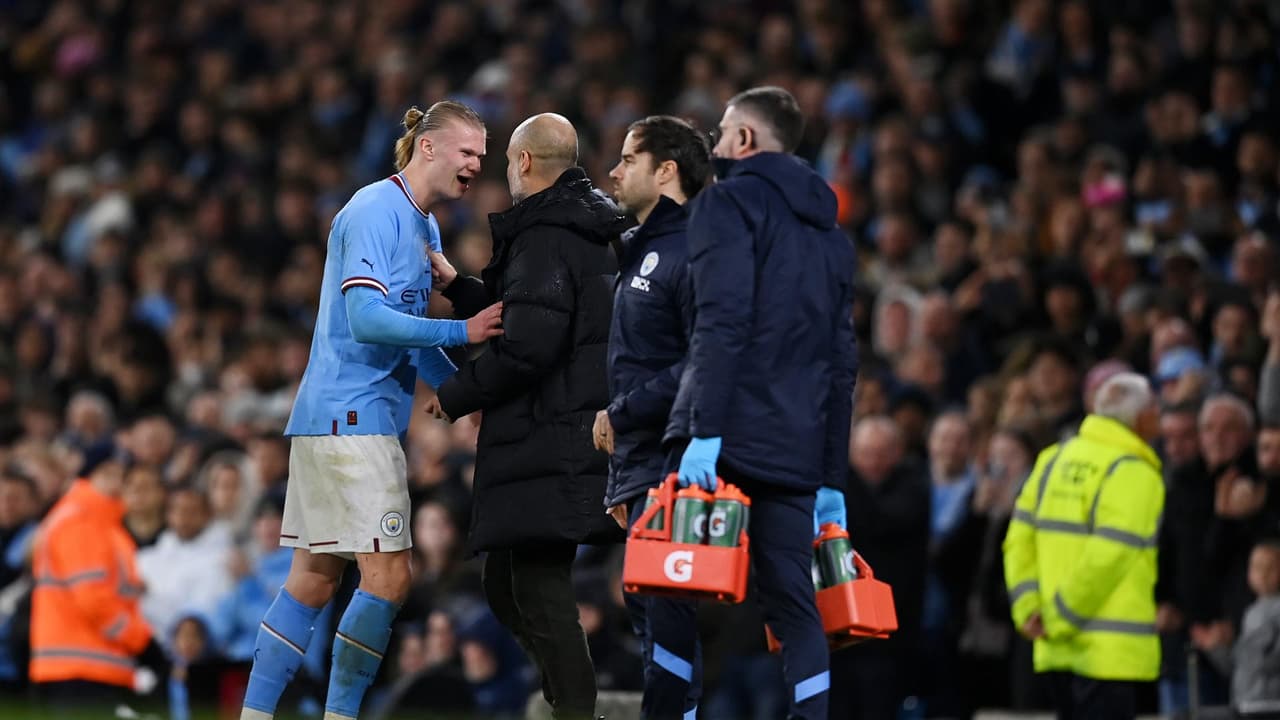 Guardiola ironizó con Haaland: "No quería que rompiera el récord de Messi"