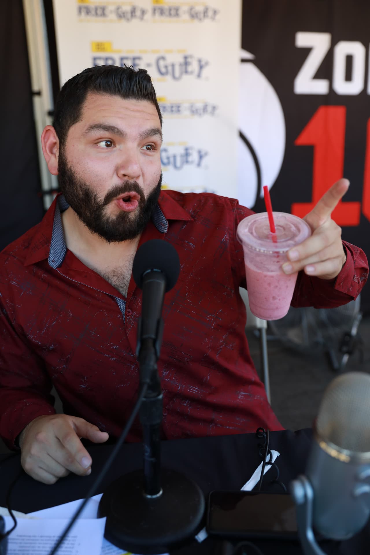 Mientras que el gordito consentido optó por un 'smoothie'.