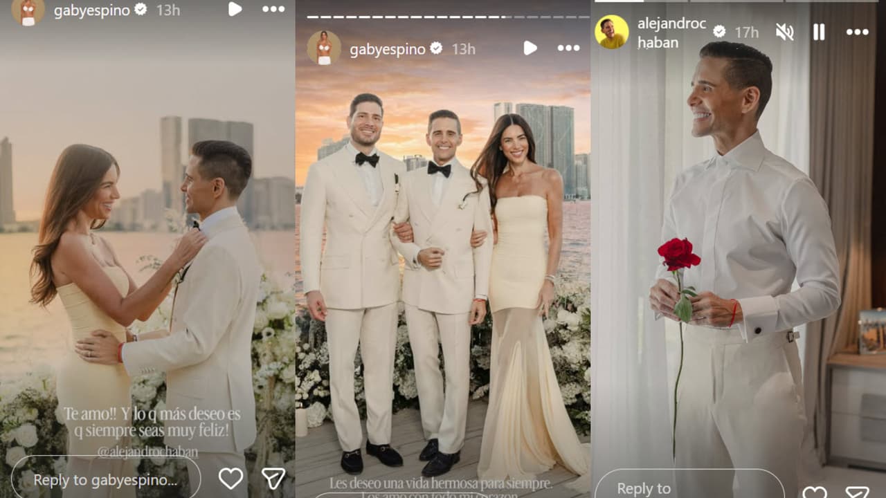 Gaby Espino fue la madrina de boda de Alejandro Chabán y Alejandro Cesare.