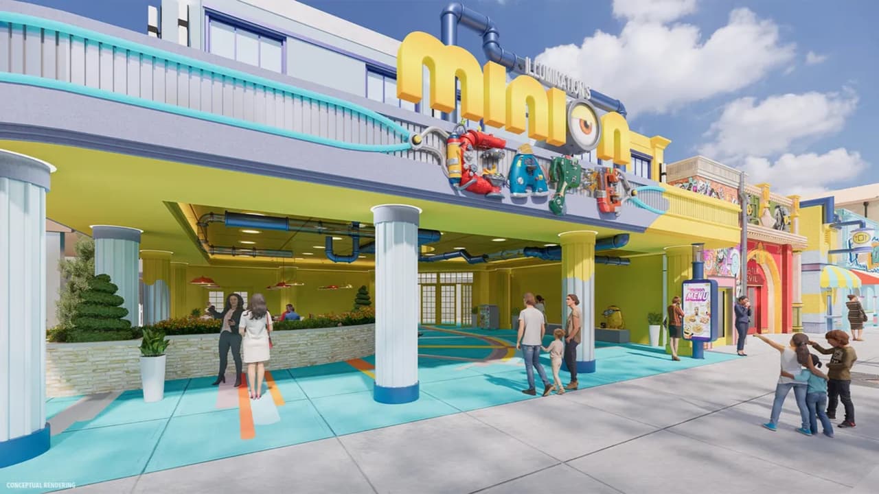 El nuevo Minion Land en el Universal Orlando Resort de Florida abrirá este verano y contará con un nuevo paseo, un restaurante y una panadería.
