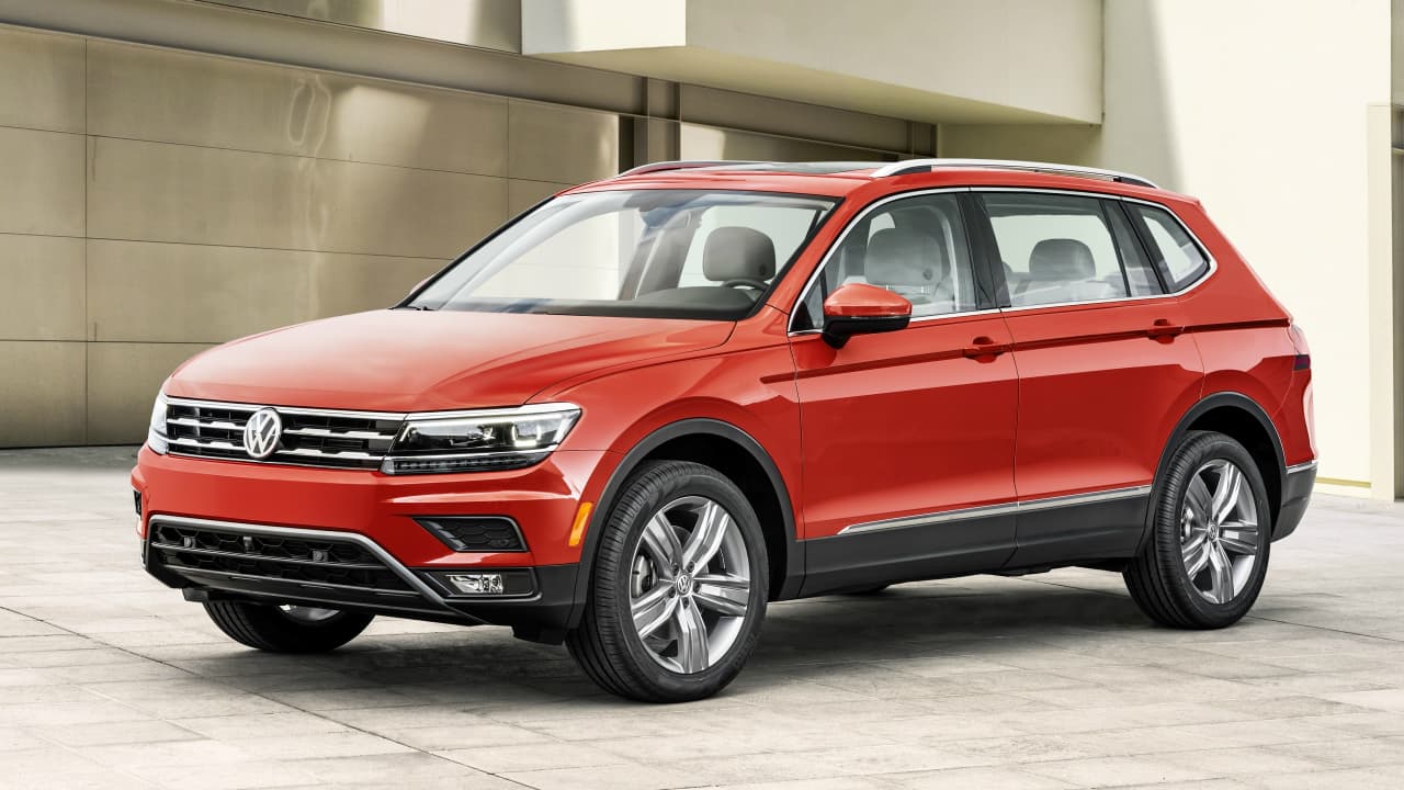 <b>Volkswagen Tiguan</b>
<br>
<br>
<table>
<tbody>
<tr>
<td>MSRP</td>
<td>$24,295</td>
</tr>
<tr>
<td>5%</td>
<td>1214.75</td>
</tr>
<tr>
<td>Total</td>
<td>$25,510</td>
</tr>
</tbody>
</table>