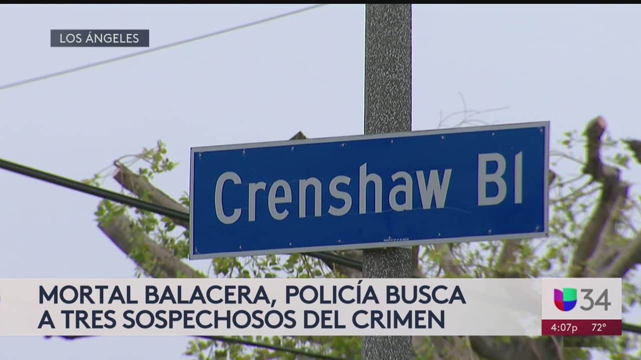 Buscan a tres sospechosos que balearon a muerte a un hombre en Leimert Park