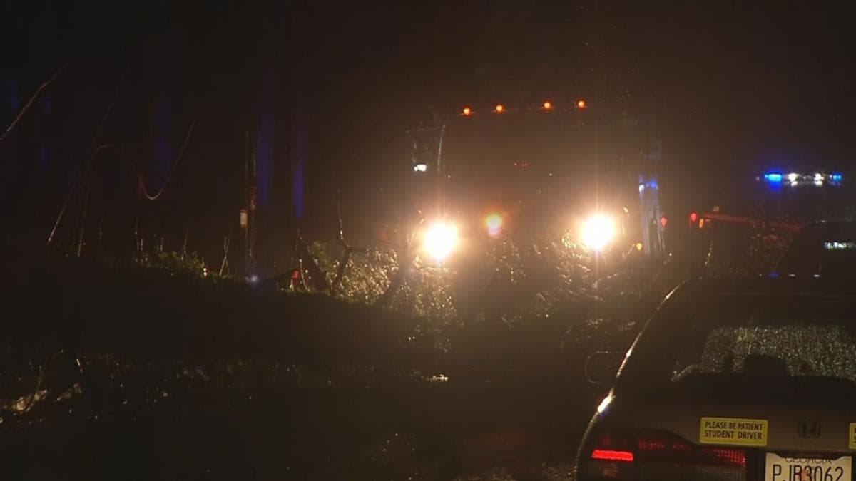 Daños causados por lluvias en el área metropolitana de Atlanta.