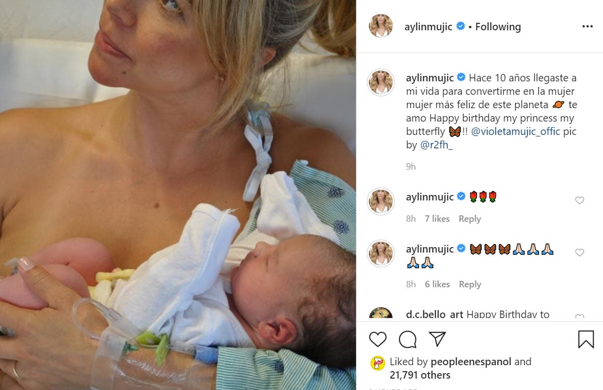 "Hace 10 años llegaste a mi vida para convertirme en la mujer más feliz de este planeta. Te amo, feliz cumpleaños mi princesa, mi mariposa", escribió la actriz de 45 años en
<b><a href="https://www.instagram.com/p/B-oOasVDuXk/" target="_blank">una de las imágenes</a></b>.
<br>