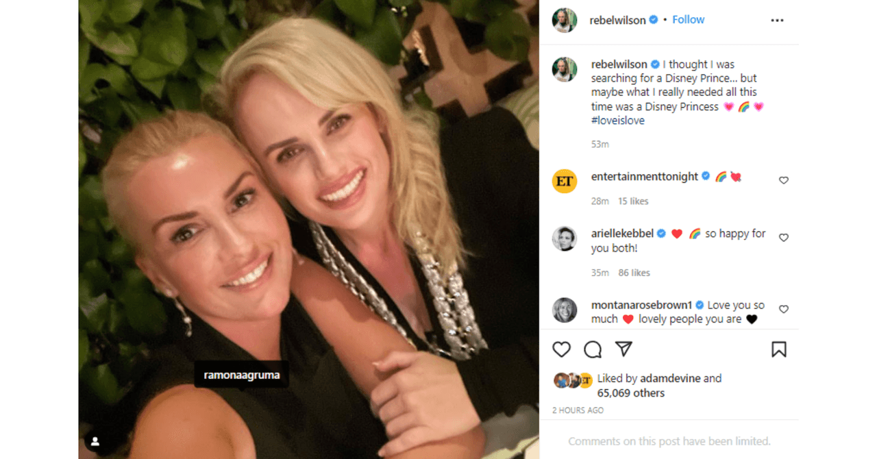 Rebel Wilson con su novia