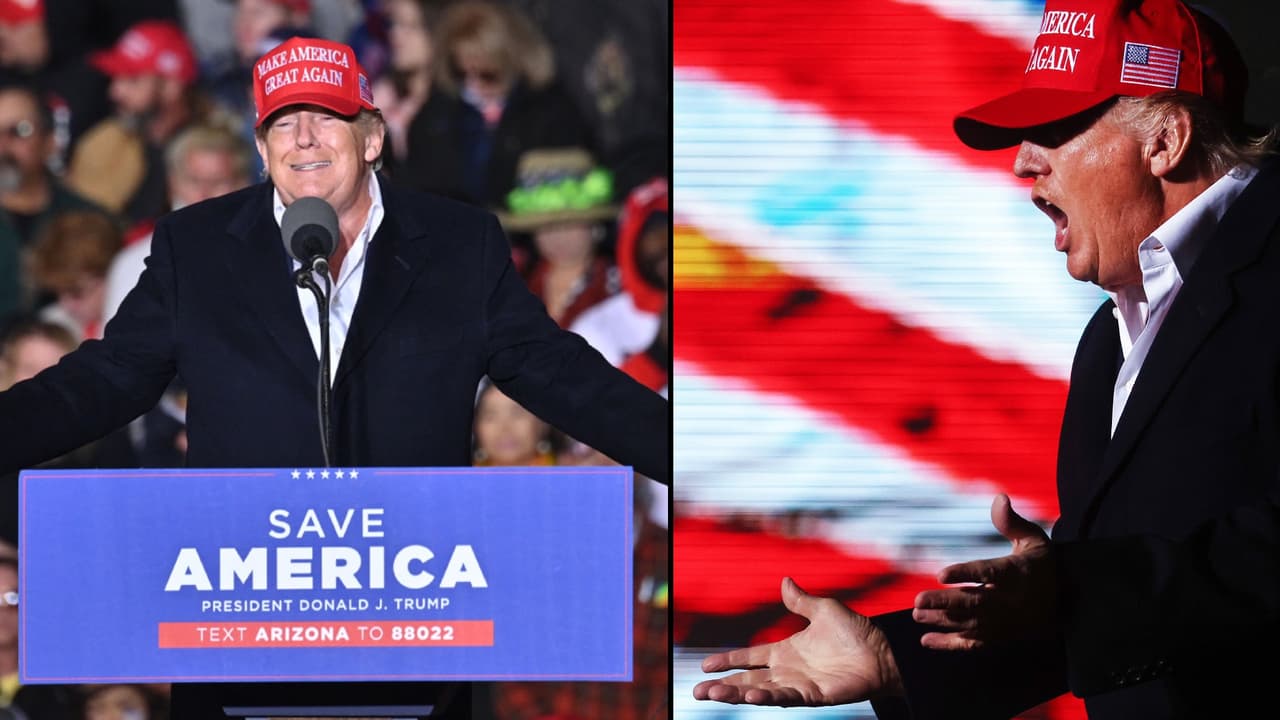 "Incompetente", así calificó Trump a la administración Biden durante su discurso en Arizona 