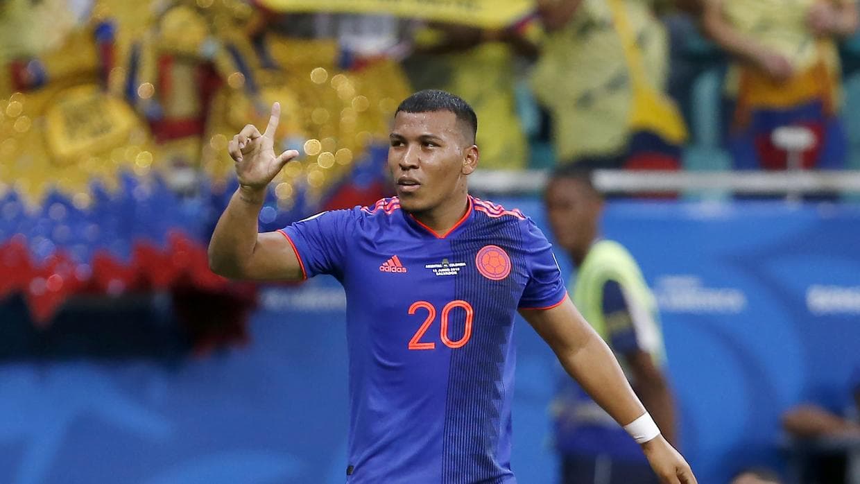 Roger Martínez fue elegido jugador del partido entre Argentina y Colombia