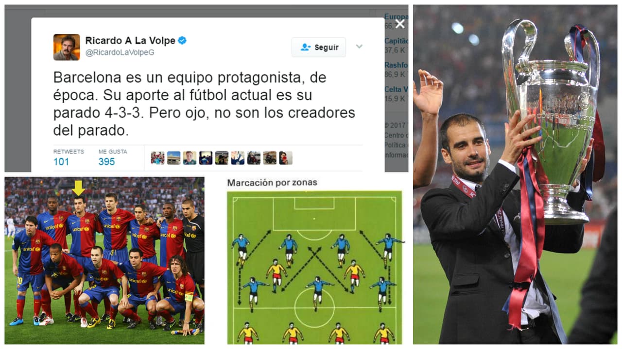 La Volpe es una enciclopedia del fútbol y ahora que tiene Twitter sabemos su admiración por el Barça y otras escuadras de época.