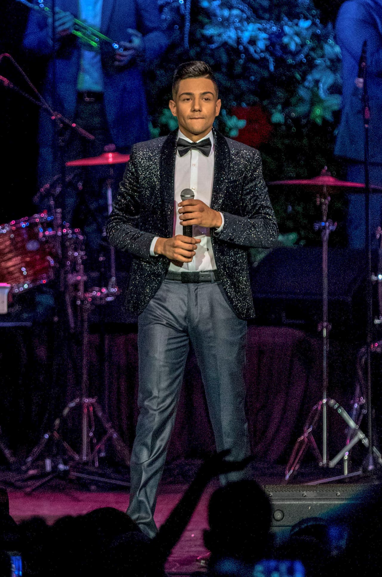 El cantante de regional mexicano se mostró feliz de pisar este escenario y de recibir todos los aplausos de sus fans.