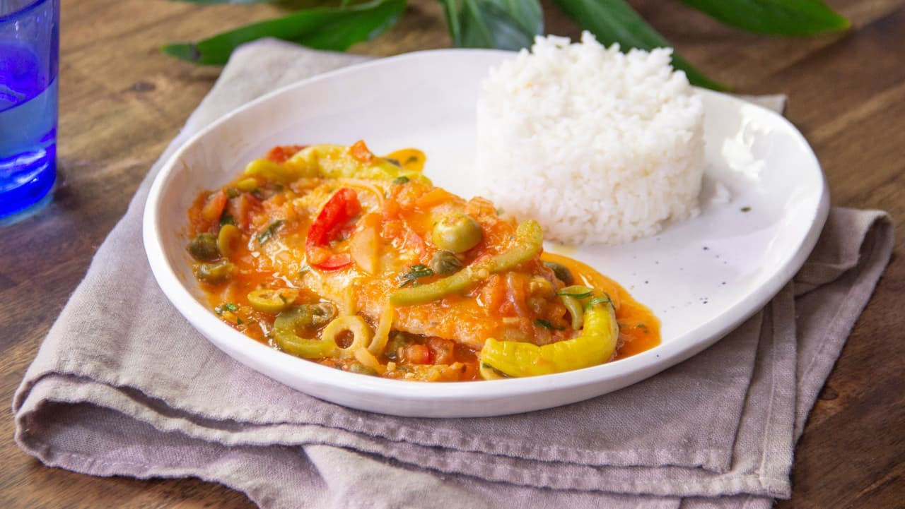 Pescado a la veracruzana tradicional y delicioso