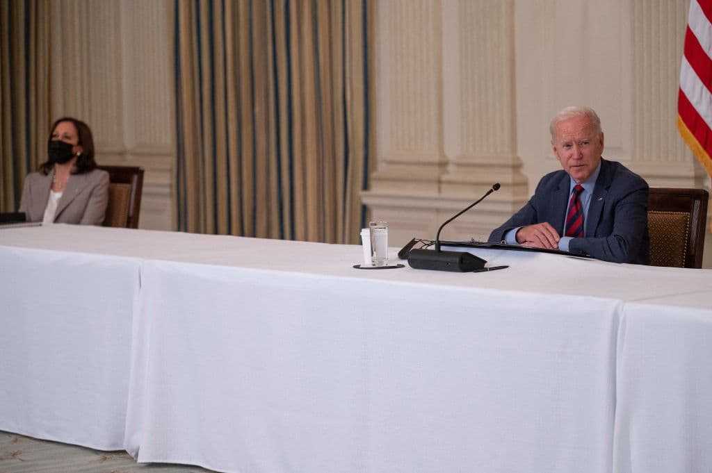 La vicepresidenta Kamala Harris también estuvo presente en la reunión del presidente Joe Biden con líderes de la comunidad latina.