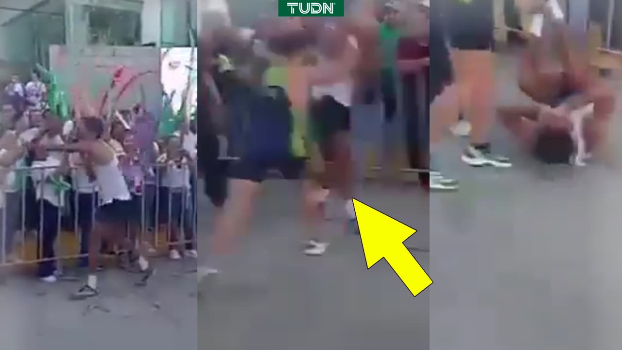 Corredor en Tabasco se enoja y agrede al ganador en carrera atlética