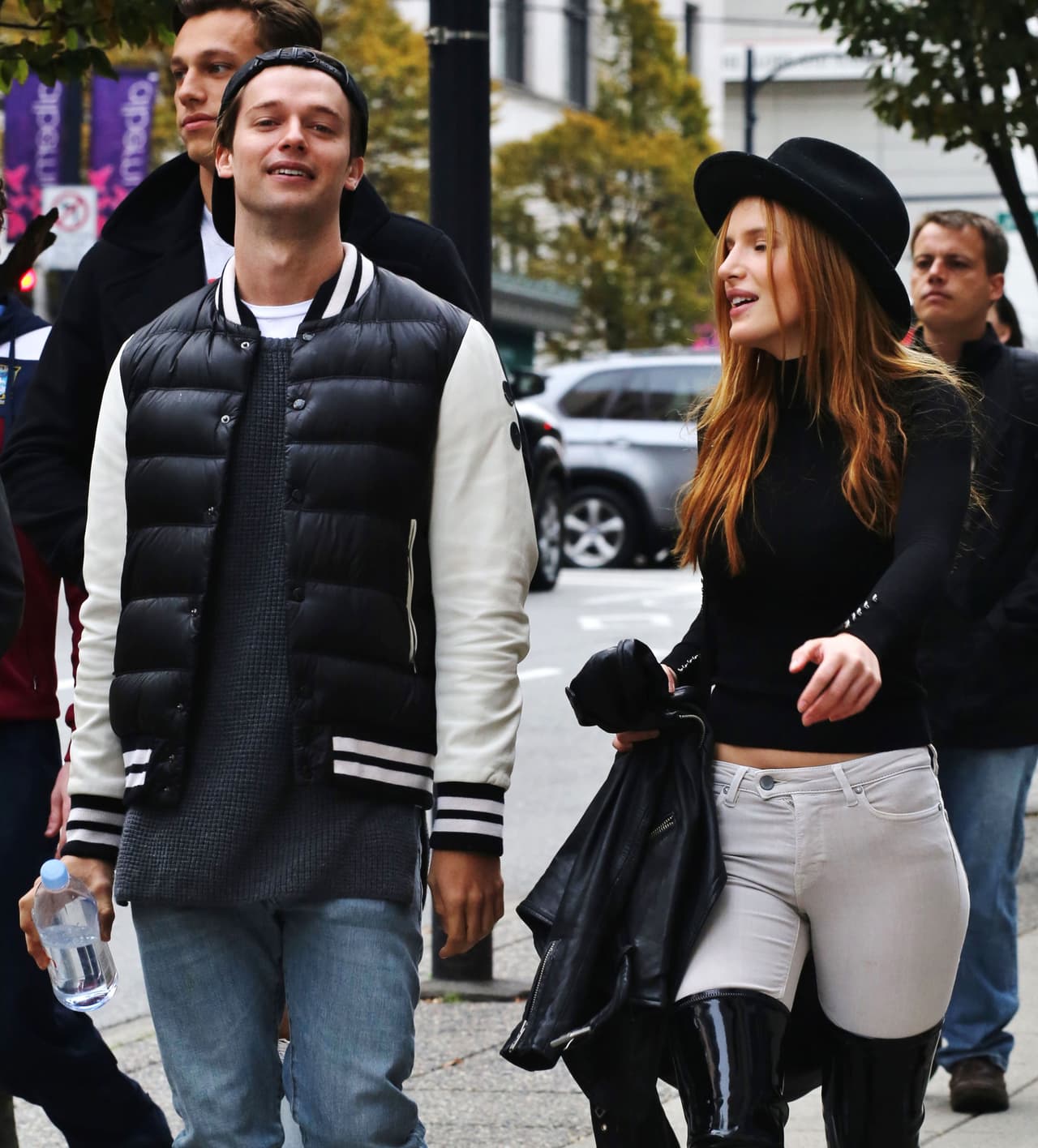 Patrick debe ser muy simpático, pues no paraba de hacer reír a la actriz.