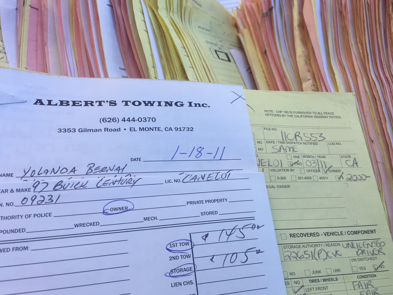 La gran mayoría de los reportes policiacos se extendieron por conducir sin licencia, como este que aparece en la foto.