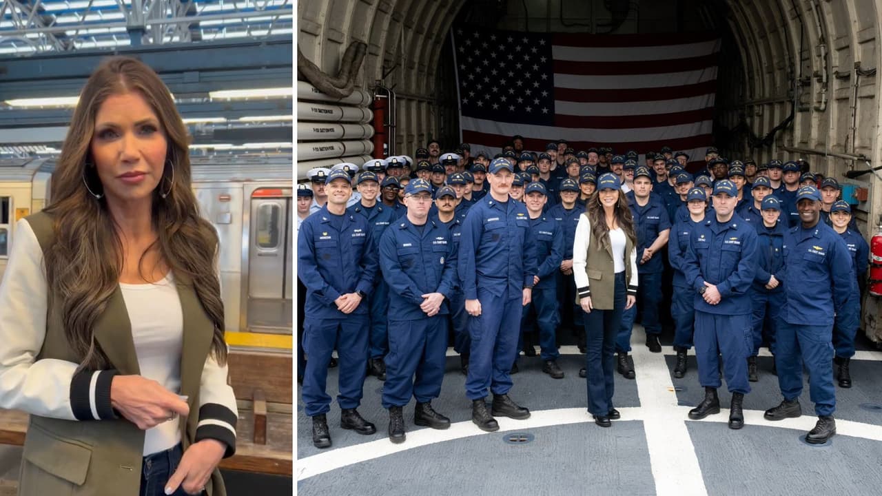 Kristi Noem visita estación del subway en NY donde mujer fue quemada; pide entregar a presunto responsable