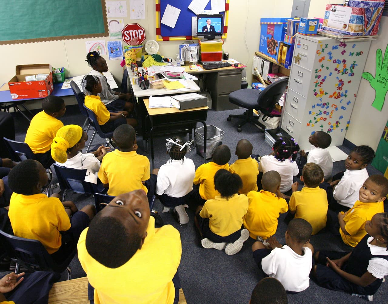 Alumnos en el Nap Ford Charter School, en Orlando.