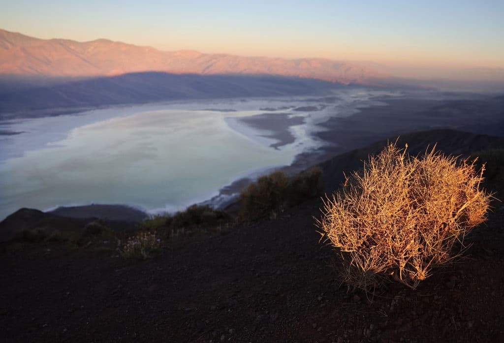 Lagos efímeros en el parque Death Valley ocasionados por las inundaciones en agosto.