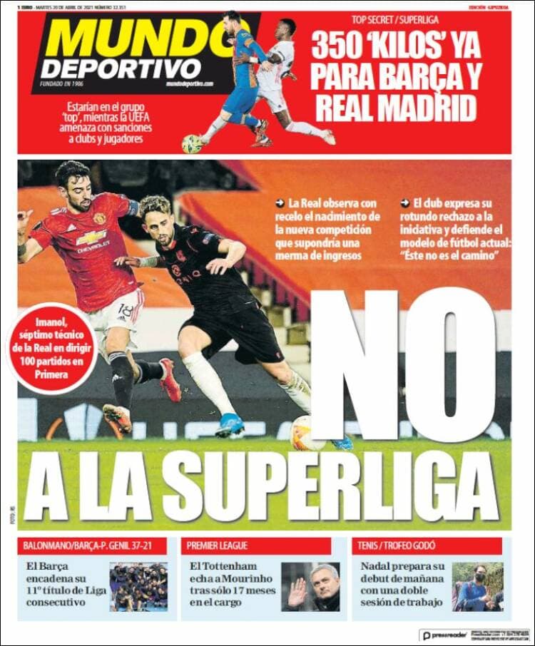 Estos son algunos encabezados de los medios de comunicación.