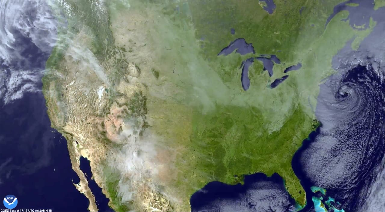 La ‘bomba meteorológica’ arrastra las nubes heladas hacia la costa atlántica norte.