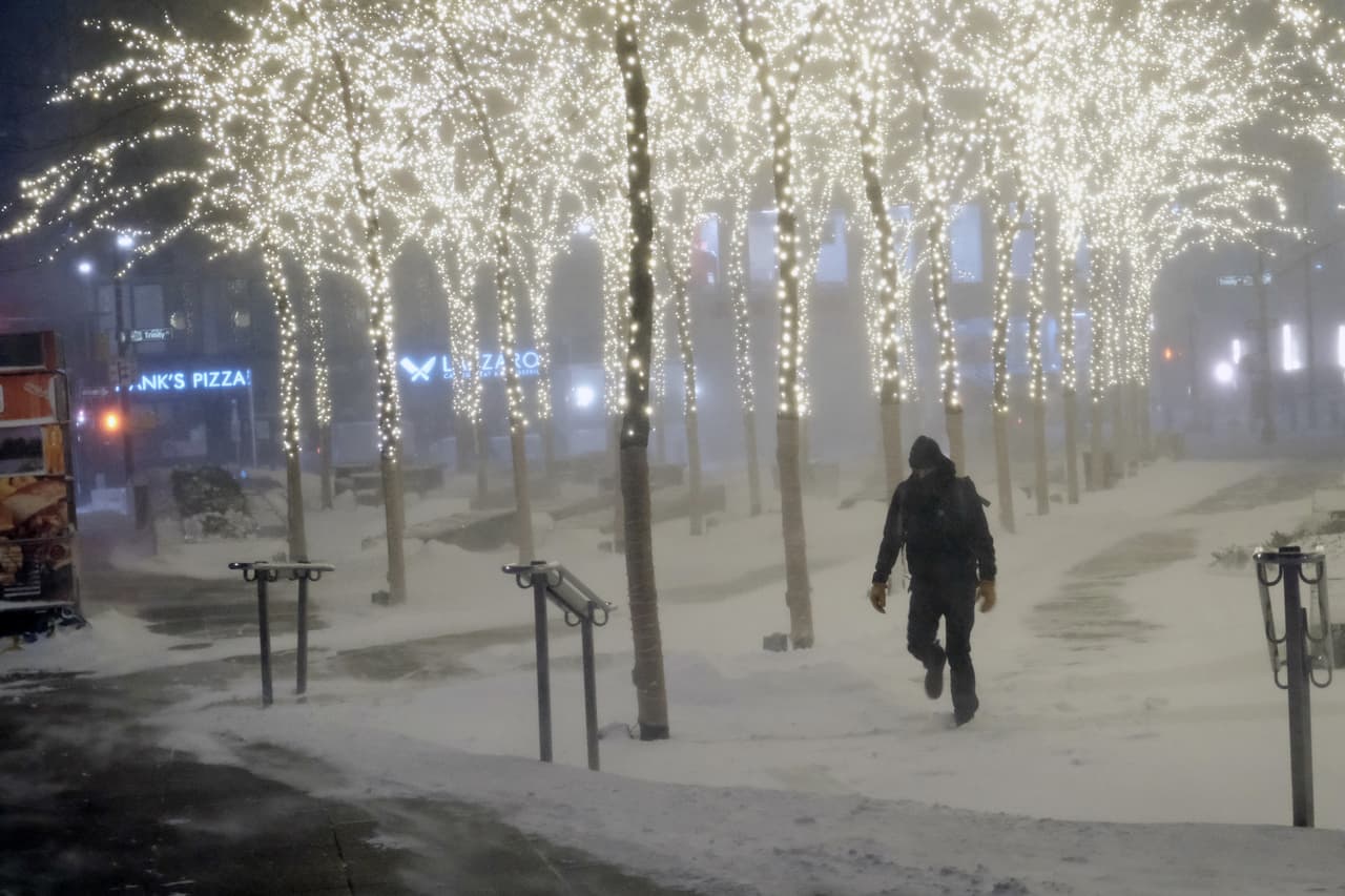 Central Park, en Manhattan, registró 8.3 pulgadas de nieve.