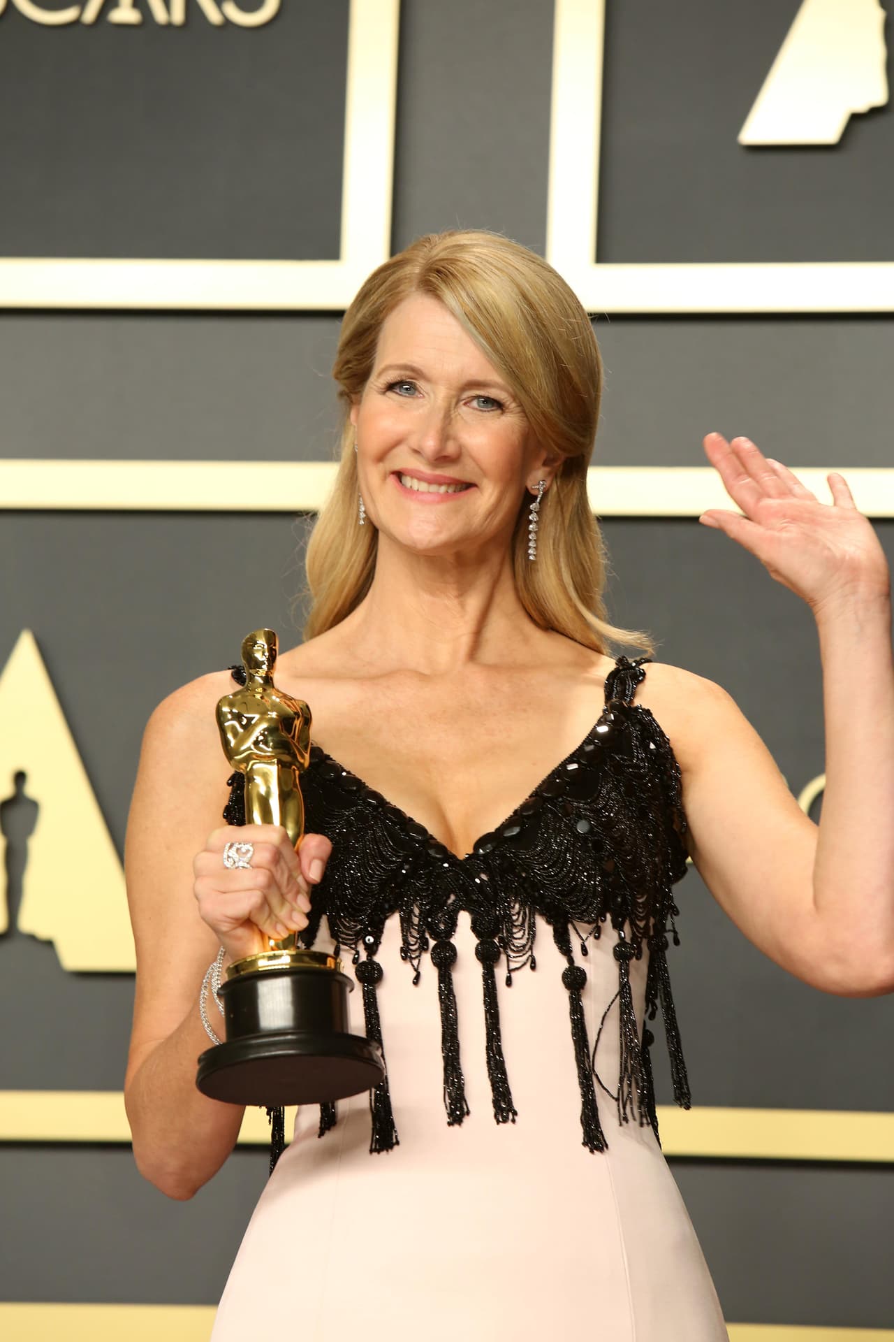 La actriz de 53 años todo el tiempo usó una máscara facial.