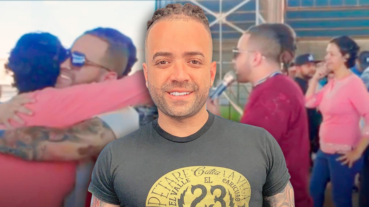 Nacho desata la euforia al volver a su colegio en Venezuela