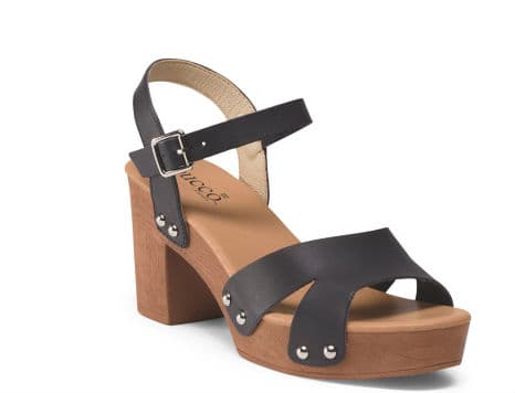 BUCCO wooden sandal, 29.99 dólares en TJmaxx