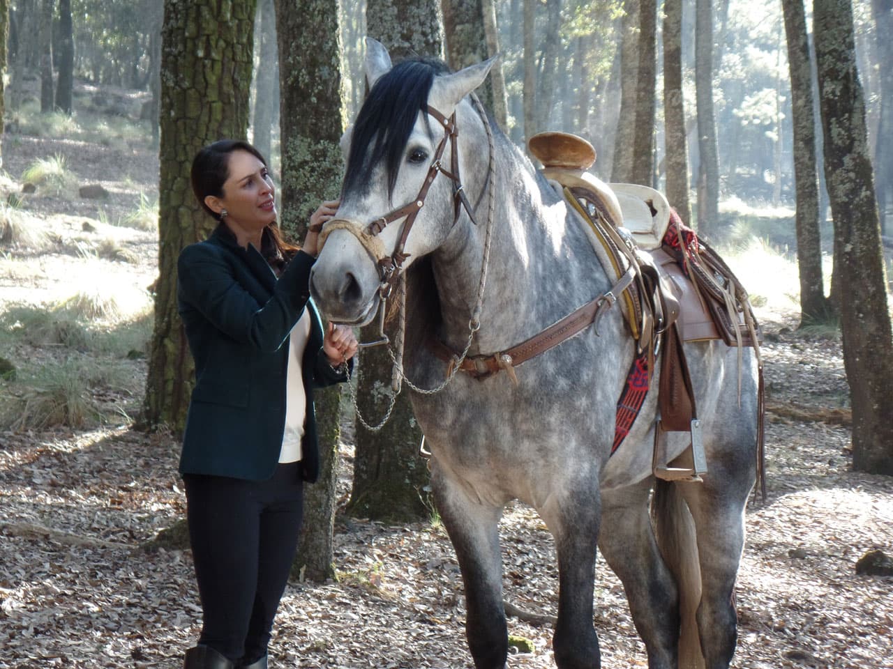 Esta fue la escena... Celina lloraba desconsolada porque su padre le vendió a Joan Sebastian su amado caballo 'Tritón'.