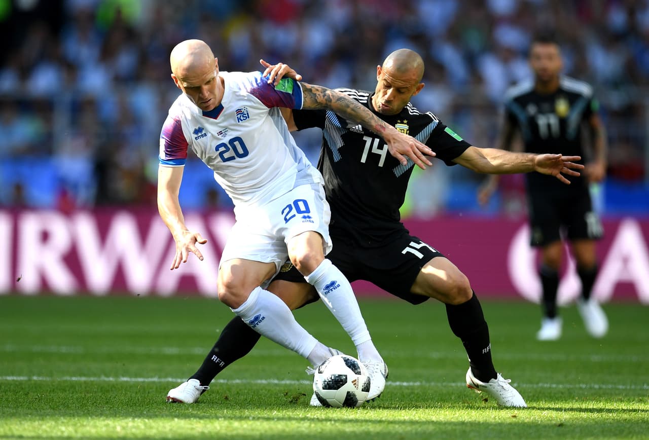 Javier Mascherano fue clave para evitar cualquier nueva sorpresa de Islandia en la segunda parte.